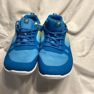 Kricely Mens Trail Running Shoes Blue Yellow Athletic Sneakers Size 11.5